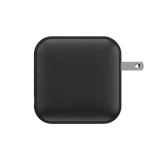 Black GRIFFIN PowerBlock 100w GaN PD3.0 Fast Charging Wall Charger on a white background