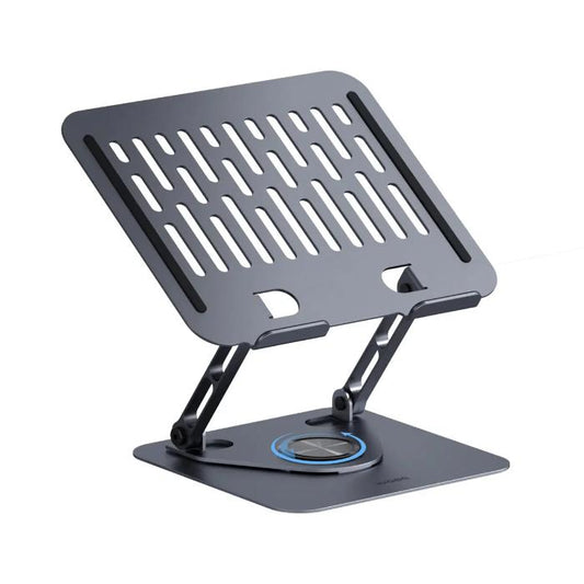 Space Grey HAGIBIS NBS04 Laptop Stand Carbon Steel Material with adjustable design on a white background