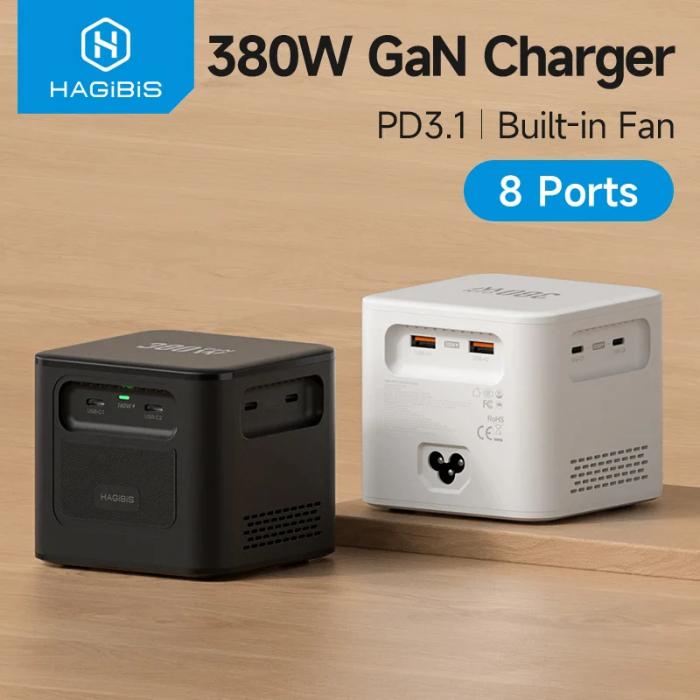 Shop and buy HAGIBIS PD380 380W GaN 8-Port Charger (UK Plug)| KURUMIZ online with great deals and sales prices with fast and safe shipping. KURUMIZ is the largest Singapore official authorised retailer for the largest collection of mobile premium accessories.