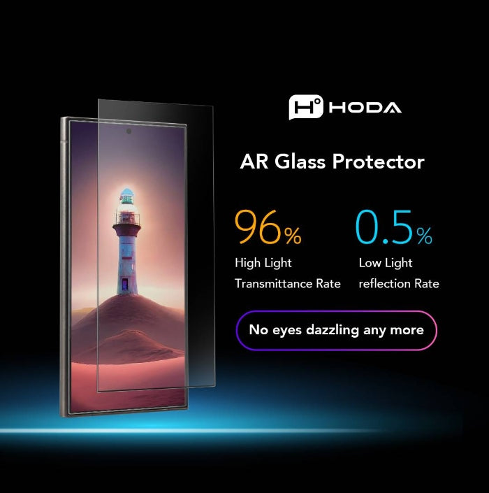 Hoda Anti-Reflection Full Coverage Tempered Glass Screen Protector for Samsung Galaxy S26 Ultra (2026)