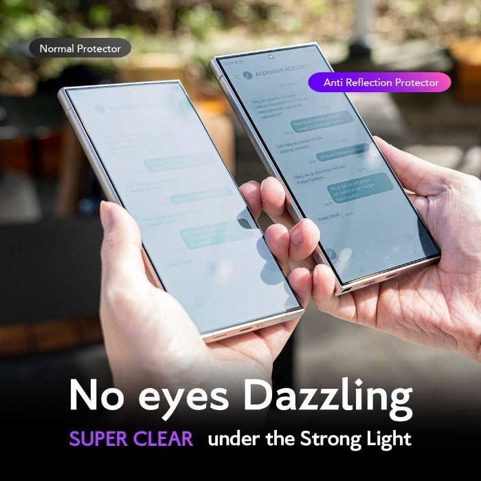 Hoda Anti-Reflection Full Coverage Tempered Glass Screen Protector for Samsung Galaxy S26 Ultra (2026)