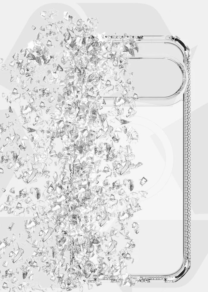 Transparent ITSKINS Hybrid R Clear Magnetic Case for Google Pixel 10/10 Pro (2025) on a white background