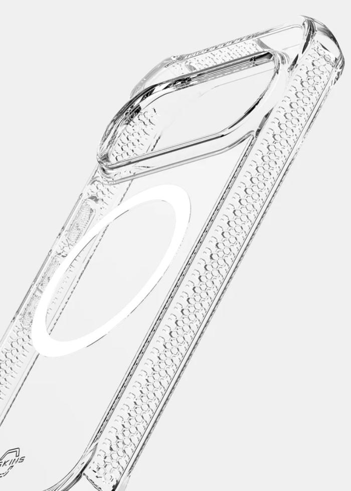 Transparent ITSKINS Hybrid R Clear Magnetic Case for Google Pixel 10 Pro XL (2025) on a white background