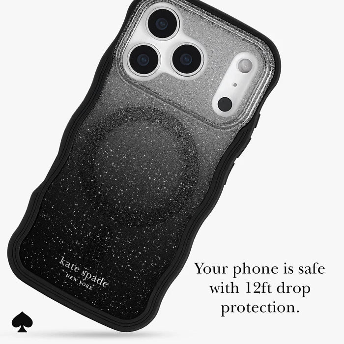 Kate Spade New York Wavy Nightfall Magnetic Case for iPhone 17 Pro 6.3" (2025)