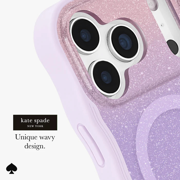 Kate Spade New York Wavy Nightfall Magnetic Case for iPhone 17 Pro 6.3" (2025)