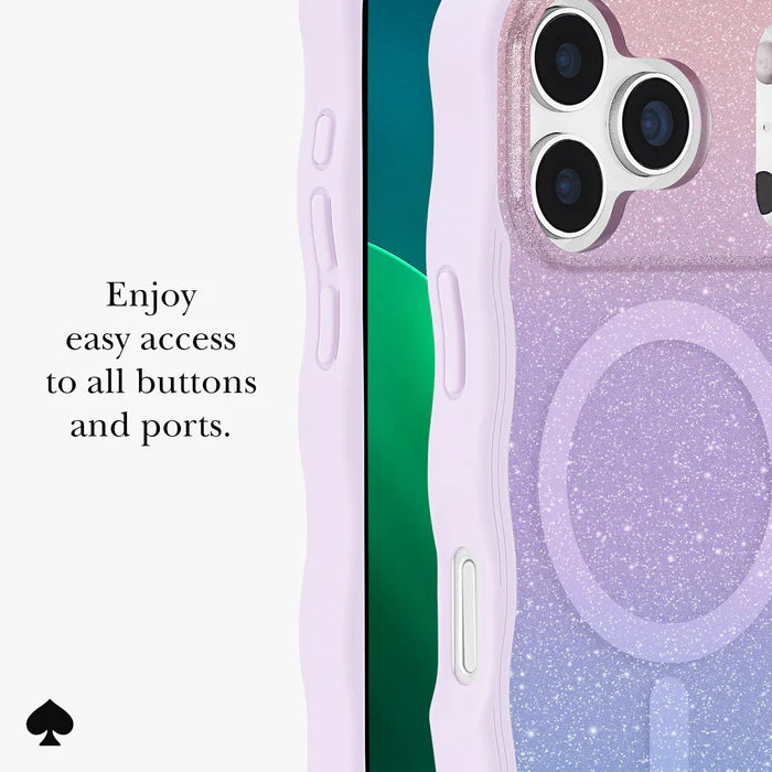 Kate Spade New York Wavy Nightfall Magnetic Case for iPhone 17 Pro 6.3" (2025)