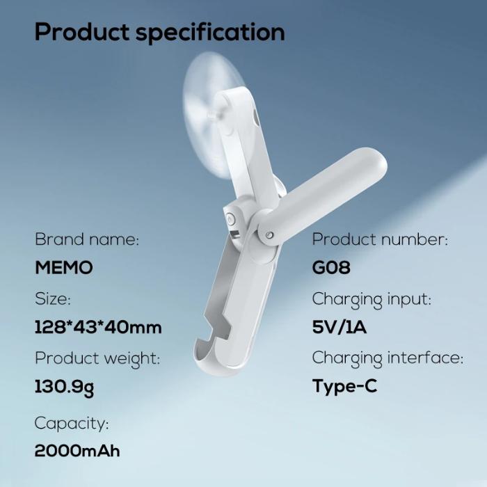Shop and buy MEMO G08 Multi-Function Mini Fan| KURUMIZ online with great deals and sales prices with fast and safe shipping. KURUMIZ is the largest Singapore official authorised retailer for the largest collection of mobile premium accessories.