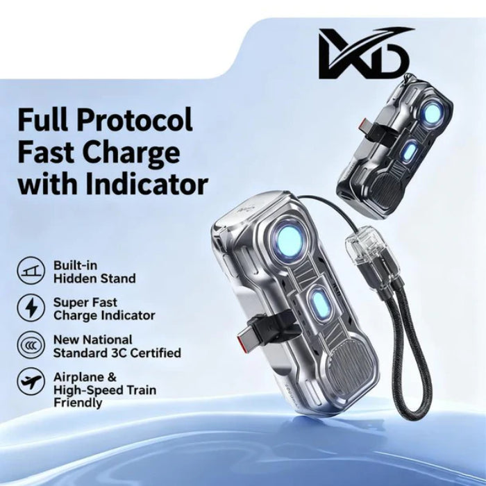 MXD YY5 Capsule Power Bank with Built in Cable