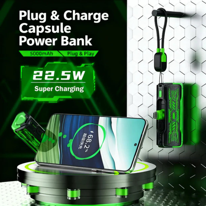 MXD YY5 Capsule Power Bank with Built in Cable