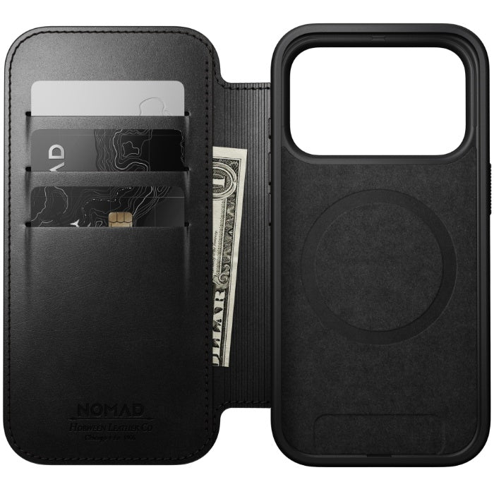 NOMAD Modern Leather Folio Case for iPhone 17 Pro 6.3" (2025) by Horween® Leather