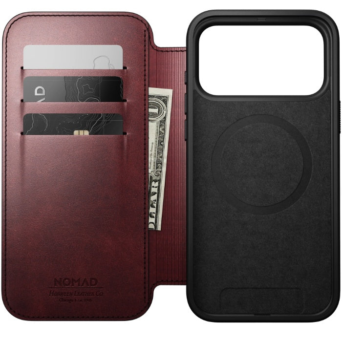 NOMAD Modern Leather Folio Case for iPhone 17 Pro Max 6.9" (2025) by Horween® Leather