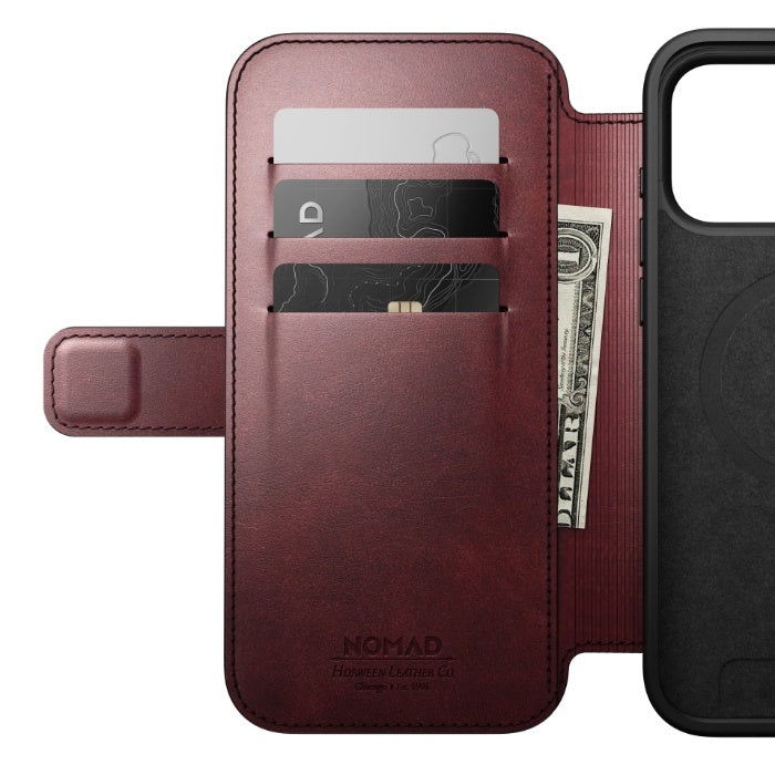 NOMAD Modern Leather Folio Case for iPhone 17 Pro Max 6.9" (2025) by Horween® Leather