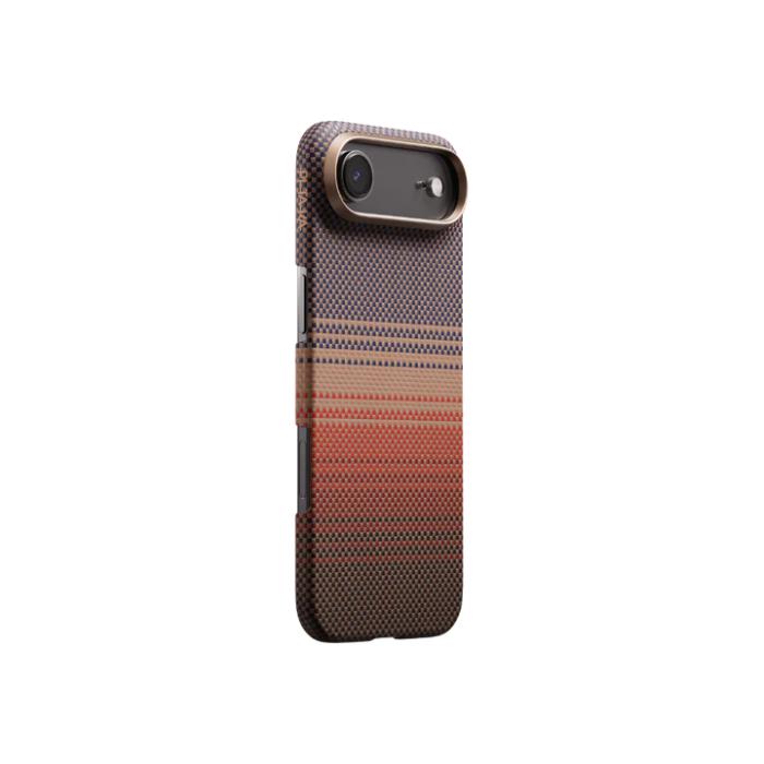 Sunset PITAKA Ultra-Slim Case for iPhone 17 Air 6.6" (2025) with PitaTap on a white background