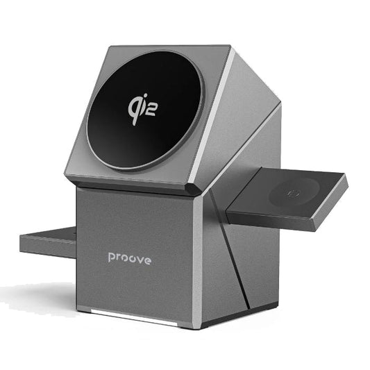 Shop and buy PROOVE 15W Iron Hide 3-in-1 Foldable Adjustable Fit Magnetic Wireless Charger| KURUMIZ online with great deals and sales prices with fast and safe shipping. KURUMIZ is the largest Singapore official authorised retailer for the largest collection of mobile premium accessories.