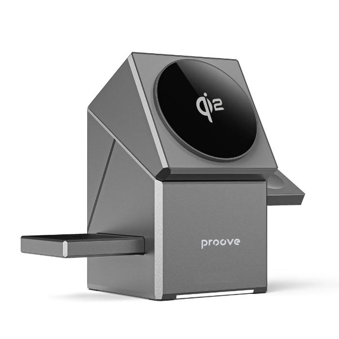 Shop and buy PROOVE 15W Iron Hide 3-in-1 Foldable Adjustable Fit Magnetic Wireless Charger| KURUMIZ online with great deals and sales prices with fast and safe shipping. KURUMIZ is the largest Singapore official authorised retailer for the largest collection of mobile premium accessories.