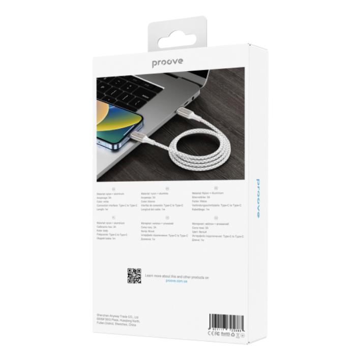 Shop and buy PROOVE Dense Metal Nylon Braided 60w Type C to C  Fast Charging Data Cable| KURUMIZ online with great deals and sales prices with fast and safe shipping. KURUMIZ is the largest Singapore official authorised retailer for the largest collection of mobile premium accessories.