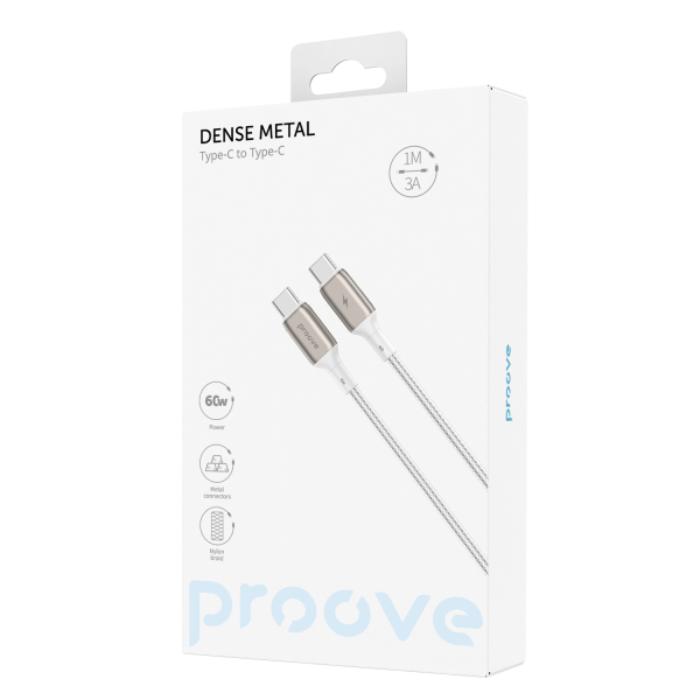 Shop and buy PROOVE Dense Metal Nylon Braided 60w Type C to C  Fast Charging Data Cable| KURUMIZ online with great deals and sales prices with fast and safe shipping. KURUMIZ is the largest Singapore official authorised retailer for the largest collection of mobile premium accessories.