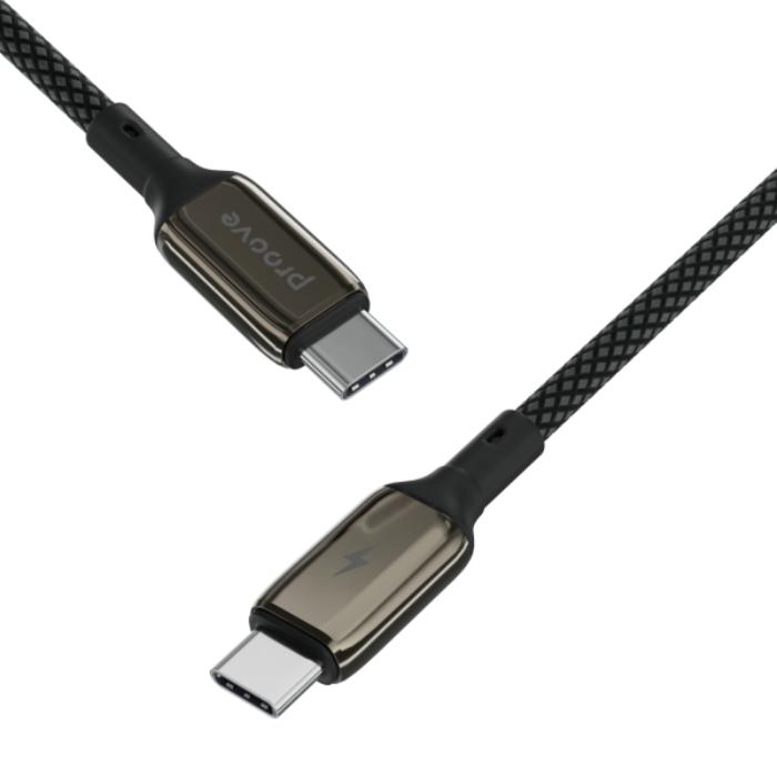 Shop and buy PROOVE Dense Metal Nylon Braided 60w Type C to C  Fast Charging Data Cable| KURUMIZ online with great deals and sales prices with fast and safe shipping. KURUMIZ is the largest Singapore official authorised retailer for the largest collection of mobile premium accessories.