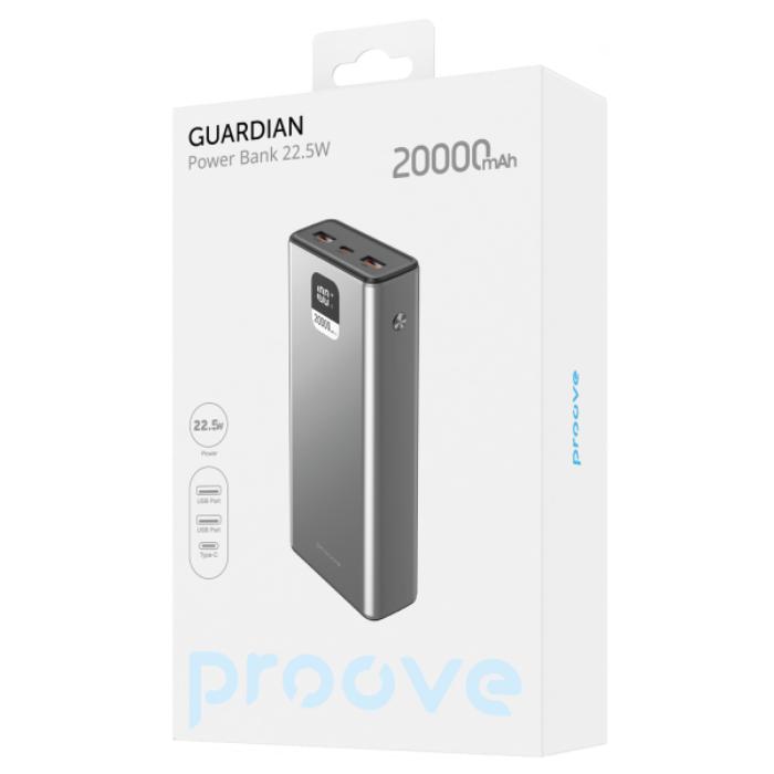 Shop and buy PROOVE Guardian 20000mAh 22.5w Type C/USB-A  Power Bank| KURUMIZ online with great deals and sales prices with fast and safe shipping. KURUMIZ is the largest Singapore official authorised retailer for the largest collection of mobile premium accessories.
