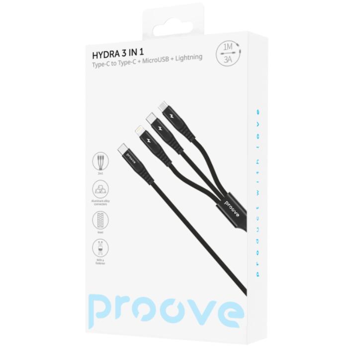 Shop and buy PROOVE Hydra Type C to 3 in 1 Fast Charging Data Cable| KURUMIZ online with great deals and sales prices with fast and safe shipping. KURUMIZ is the largest Singapore official authorised retailer for the largest collection of mobile premium accessories.