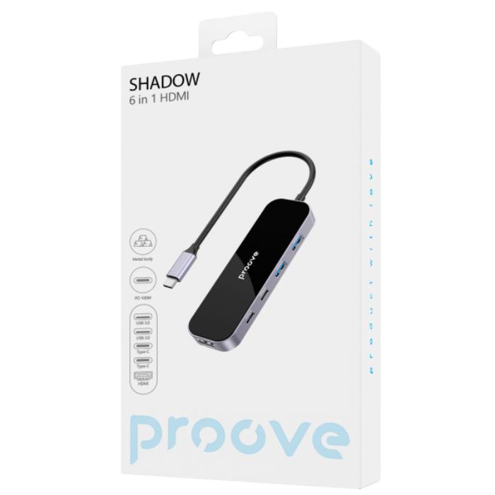 Shop and buy PROOVE Shadow 6 in 1 USB-C Hub with 100W Power Delivery| KURUMIZ online with great deals and sales prices with fast and safe shipping. KURUMIZ is the largest Singapore official authorised retailer for the largest collection of mobile premium accessories.