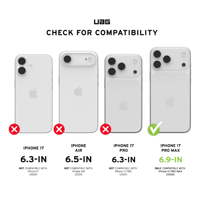 UAG Pathfinder Clear Magnetic Case for iPhone 17 Pro Max (2025)
