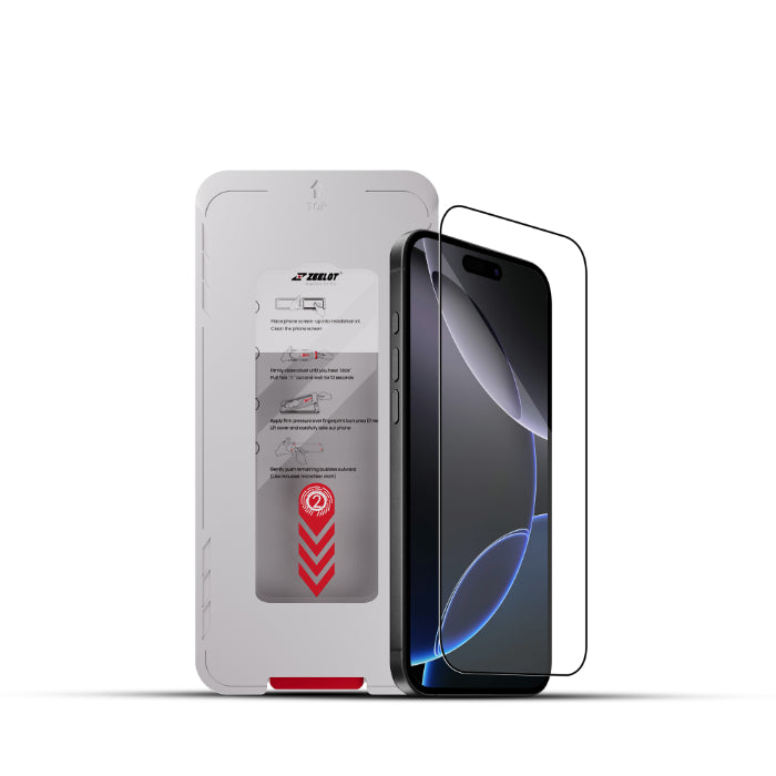 ZEELOT SOLIDsleek V2 (2.5D+) Tempered Glass Screen Protector for iPhone 17 6.3" (2025) with EasyFit Installation Kit