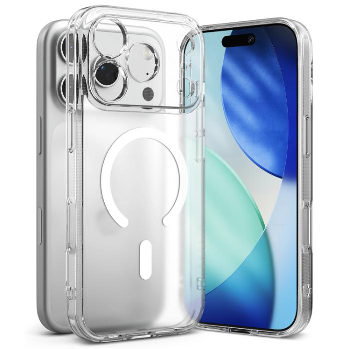 Matte Clear RINGKE Fusion Magnetic Case for iPhone 17 Pro Max 6.9" (2025) on a white background