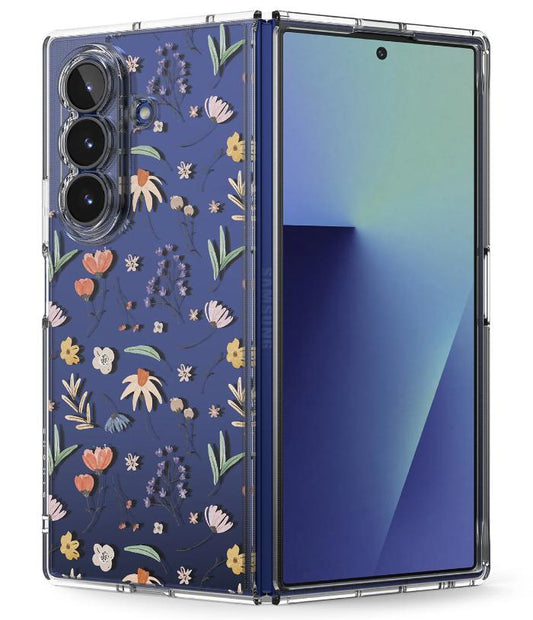 Dry Flowers design Ringke Fusion Design Case for Samsung Galaxy Z Fold 7 (2025) on a white background