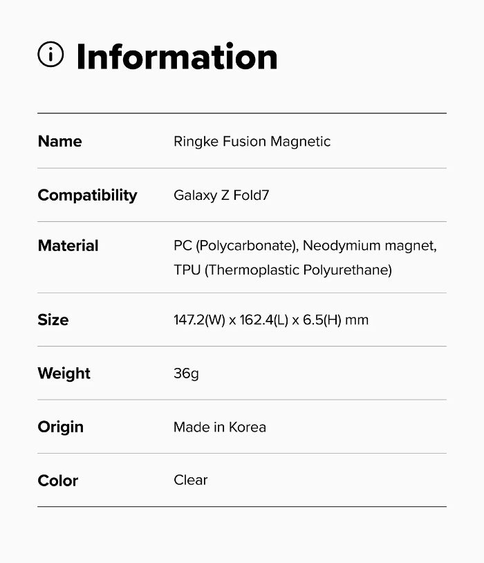 Ringke Fusion Magnetic Case for Samsung Galaxy Z Fold 7 (2025)