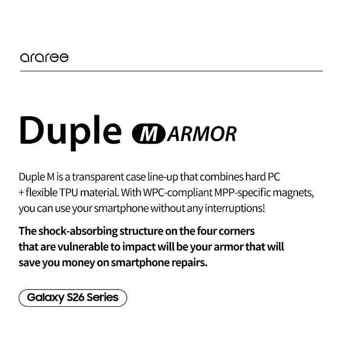 Araree Duple M Armor Case for Samsung Galaxy S26 Ultra (2026)