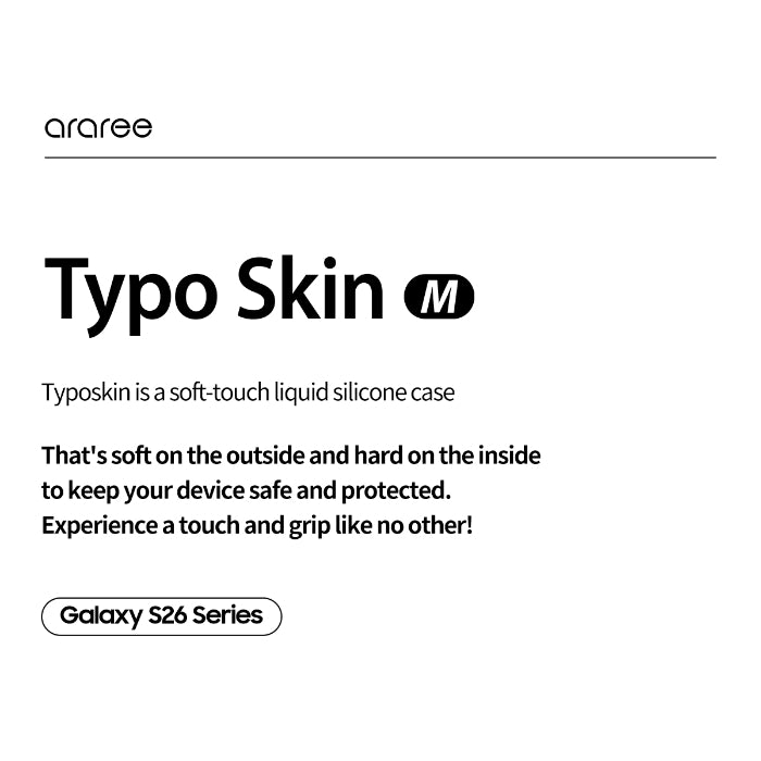 Araree Typo Skin M Magnetic Case for Samsung Galaxy S26 Plus (2026)
