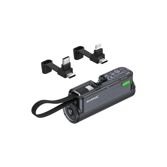 Shop and buy Sharge (Shargeek) Flow Mini 2 5,000mAh Lipstick Sized Portable Power Bank Built-in Cable| KURUMIZ online with great deals and sales prices with fast and safe shipping. KURUMIZ is the largest Singapore official authorised retailer for the largest collection of mobile premium accessories.