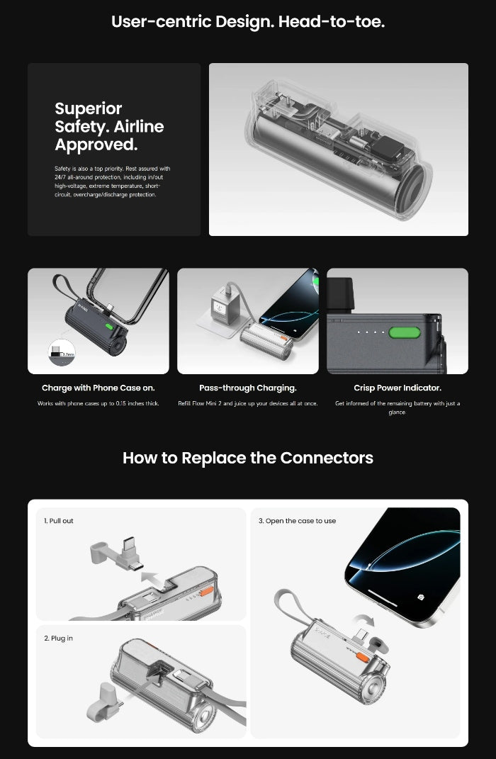 Shop and buy Sharge (Shargeek) Flow Mini 2 5,000mAh Lipstick Sized Portable Power Bank Built-in Cable| KURUMIZ online with great deals and sales prices with fast and safe shipping. KURUMIZ is the largest Singapore official authorised retailer for the largest collection of mobile premium accessories.
