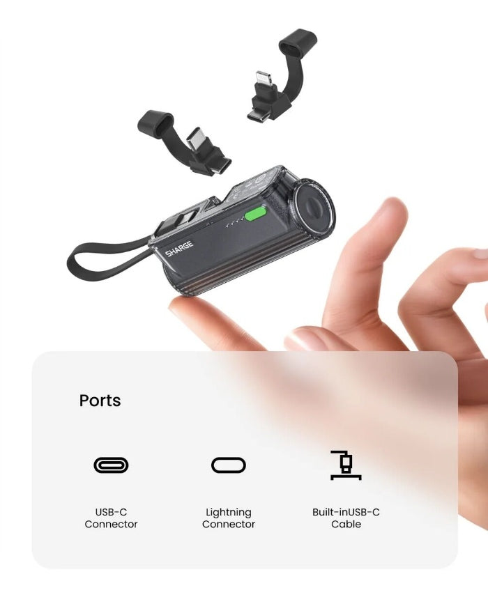 Shop and buy Sharge (Shargeek) Flow Mini 2 5,000mAh Lipstick Sized Portable Power Bank Built-in Cable| KURUMIZ online with great deals and sales prices with fast and safe shipping. KURUMIZ is the largest Singapore official authorised retailer for the largest collection of mobile premium accessories.