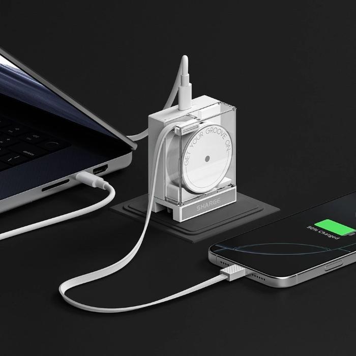 Shop and buy Sharge (Shargeek) S4 65W GaN Charger - Transparent Foldable Dual-Ports Built-in USB-C Cable Compact Travel-Ready| KURUMIZ online with great deals and sales prices with fast and safe shipping. KURUMIZ is the largest Singapore official authorised retailer for the largest collection of mobile premium accessories.