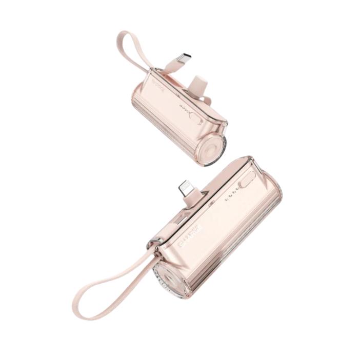 Sharge (Shargeek) Flow Mini 2 5,000mAh Lipstick Sized Portable Power Bank with Built-in Cable