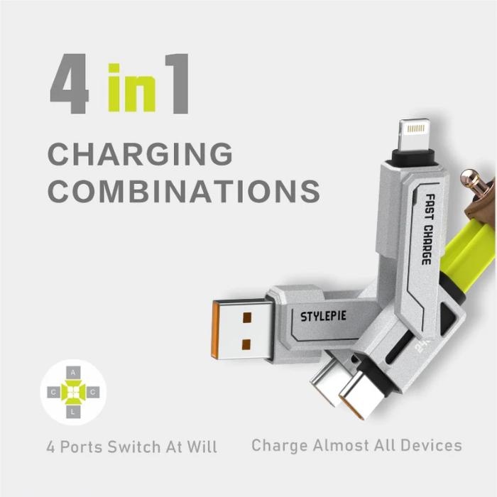 Shop and buy Stylepie C76-XS 240W 4 in1 Charging Cable Keychain Version| KURUMIZ online with great deals and sales prices with fast and safe shipping. KURUMIZ is the largest Singapore official authorised retailer for the largest collection of mobile premium accessories.