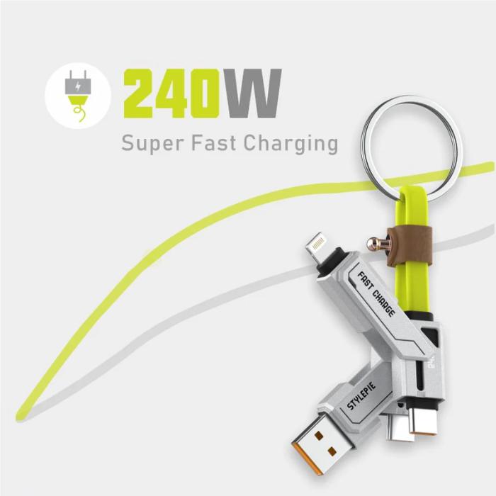 Shop and buy Stylepie C76-XS 240W 4 in1 Charging Cable Keychain Version| KURUMIZ online with great deals and sales prices with fast and safe shipping. KURUMIZ is the largest Singapore official authorised retailer for the largest collection of mobile premium accessories.