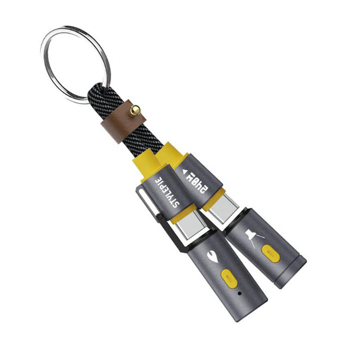Shop and buy Stylepie C82-XS 240W 4 in1 Charging Cable Keychain Version| KURUMIZ online with great deals and sales prices with fast and safe shipping. KURUMIZ is the largest Singapore official authorised retailer for the largest collection of mobile premium accessories.
