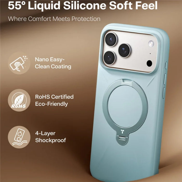 TORRAS Ostand Spin Silicone Case for iPhone 17 Pro Max 6.9" (2025)