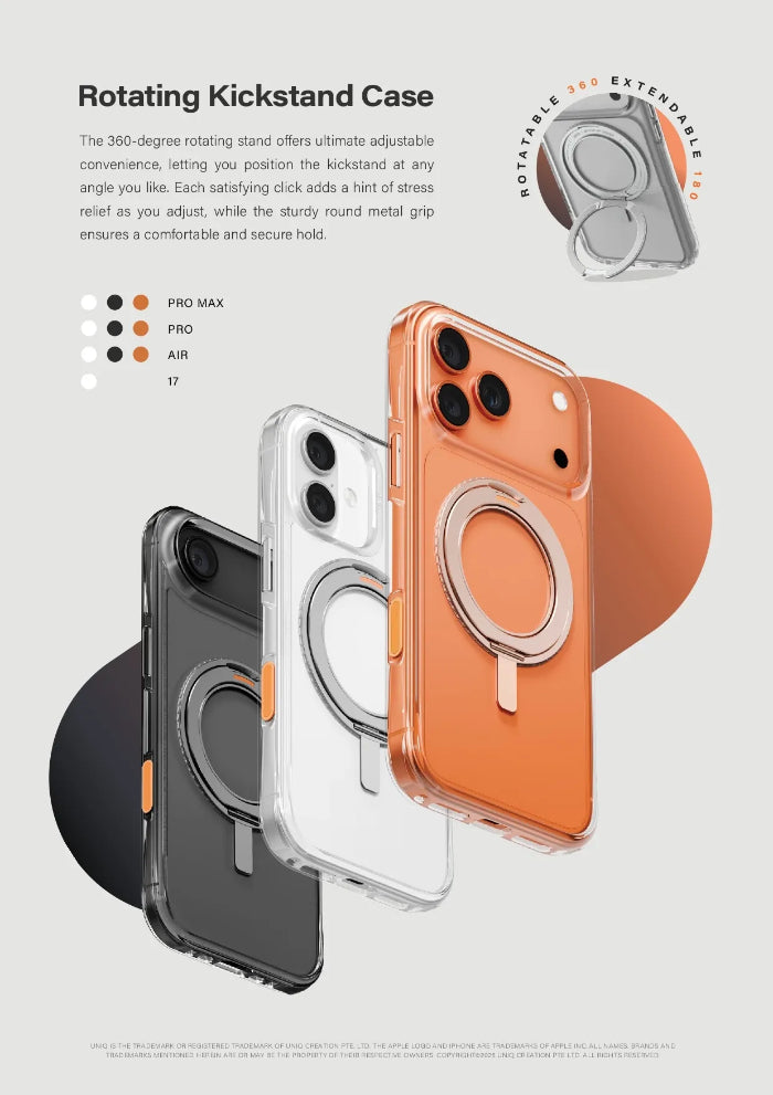 UNIQ Swivix 360 Kickstand Case for iPhone 17 Pro 6.3" (2025)