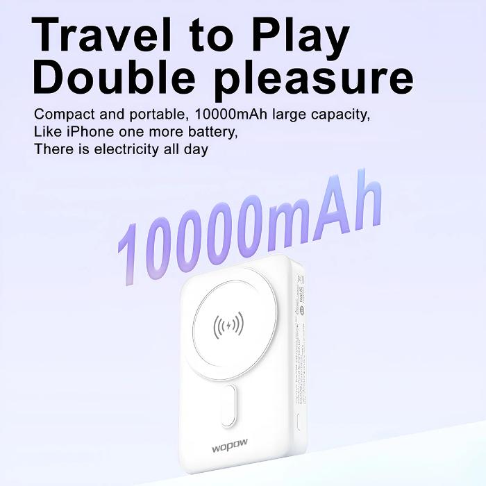 Shop and buy WOPOW QW01 10000mah Magnetic Wireless Charging Power Bank With Bracket| KURUMIZ online with great deals and sales prices with fast and safe shipping. KURUMIZ is the largest Singapore official authorised retailer for the largest collection of mobile premium accessories.