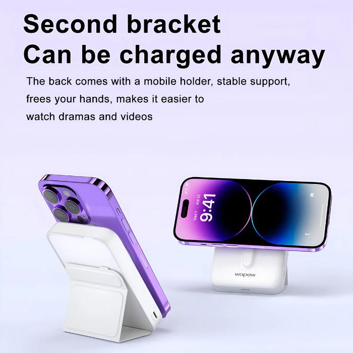 Shop and buy WOPOW QW01 10000mah Magnetic Wireless Charging Power Bank With Bracket| KURUMIZ online with great deals and sales prices with fast and safe shipping. KURUMIZ is the largest Singapore official authorised retailer for the largest collection of mobile premium accessories.