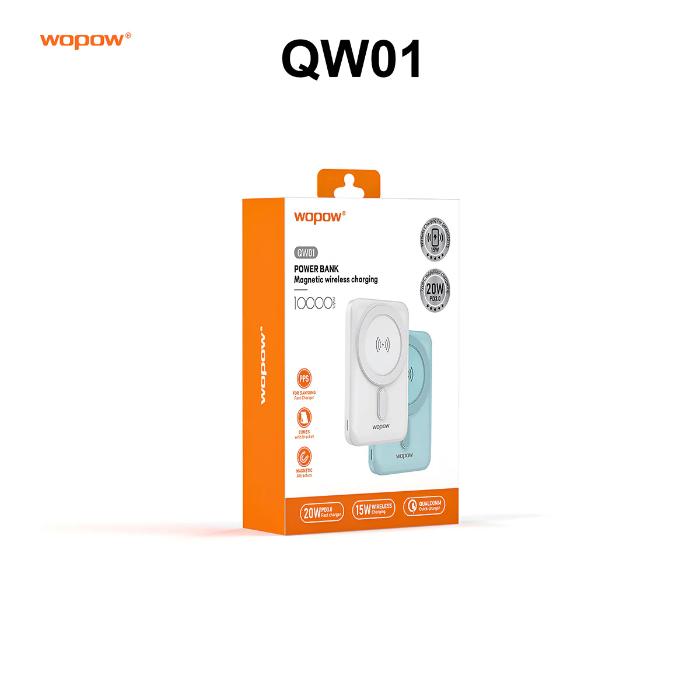 Shop and buy WOPOW QW01 10000mah Magnetic Wireless Charging Power Bank With Bracket| KURUMIZ online with great deals and sales prices with fast and safe shipping. KURUMIZ is the largest Singapore official authorised retailer for the largest collection of mobile premium accessories.