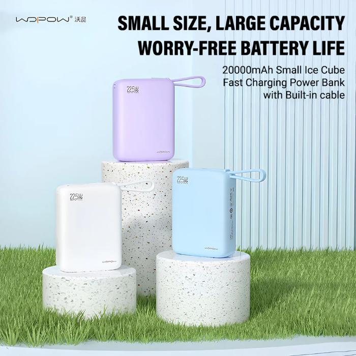 Shop and buy WOPOW SQ65 20000mAh Small Ice Fast Charging Built-in Power Bank| KURUMIZ online with great deals and sales prices with fast and safe shipping. KURUMIZ is the largest Singapore official authorised retailer for the largest collection of mobile premium accessories.