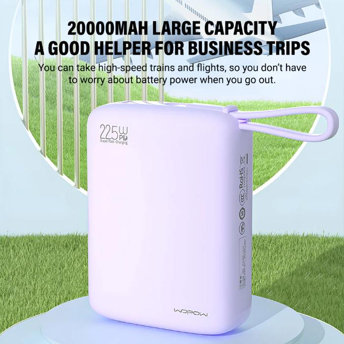 Shop and buy WOPOW SQ65 20000mAh Small Ice Fast Charging Built-in Power Bank| KURUMIZ online with great deals and sales prices with fast and safe shipping. KURUMIZ is the largest Singapore official authorised retailer for the largest collection of mobile premium accessories.