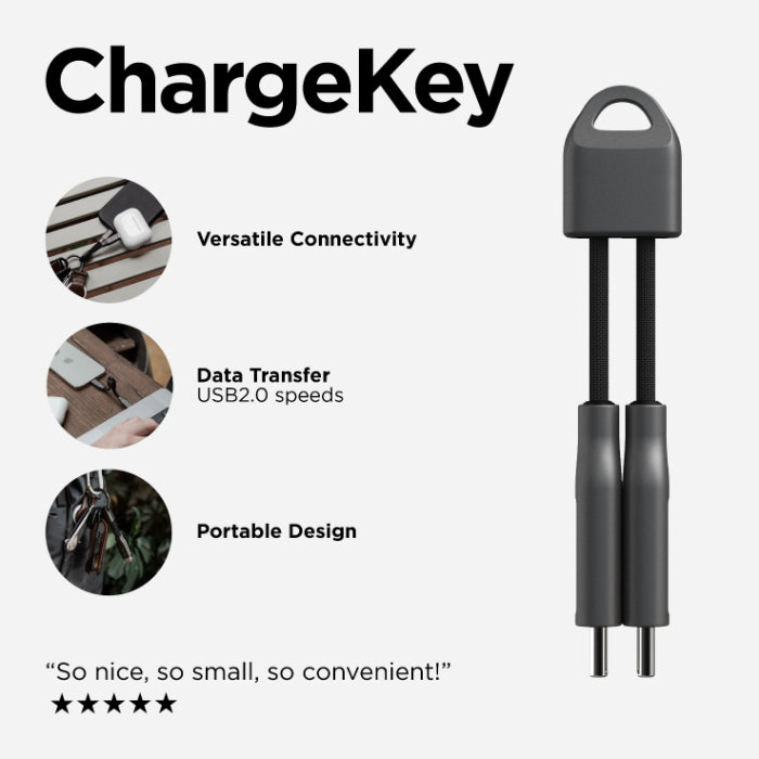 NOMAD ChargeKey V2 USB-C to USB-C 240W Cables